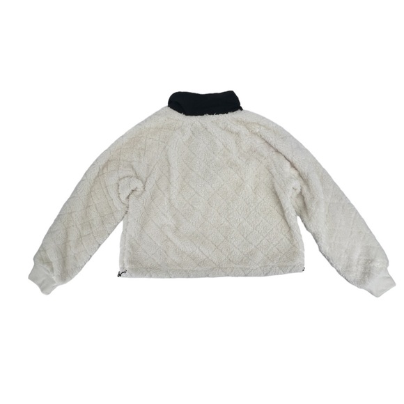 Calvin Klein Performance White Sherpa 3/4 Zip Pullover Sweatshirt Size XL Womens - Picture 3 of 5